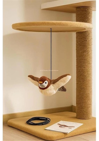 Dokunmatik Uçan Kuş Oyuncağı, Titreşimli ve Hareketli Kuş, Iple Asılabilir, Gerçekçi Kanat indirimleri