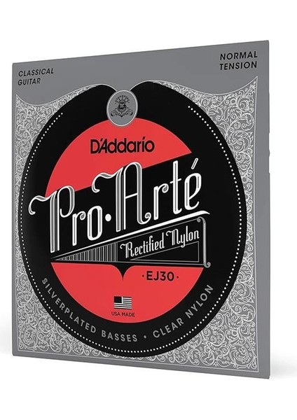 D'addario EJ30 Klasik Gitar Tel Seti (4/4), Rectified Clear Nylon