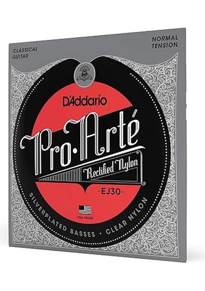 D'addario EJ30 Klasik Gitar Tel Seti (4/4), Rectified Clear Nylon