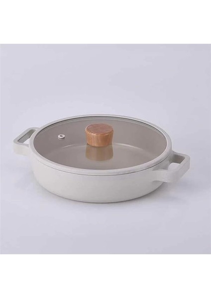 D-NEOF226L Fıka Cam Kapaklı Alumınyum Sıg Tencere 26 cm Be