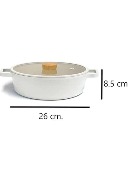 D-NEOF226L Fıka Cam Kapaklı Alumınyum Sıg Tencere 26 cm Be fırsatları