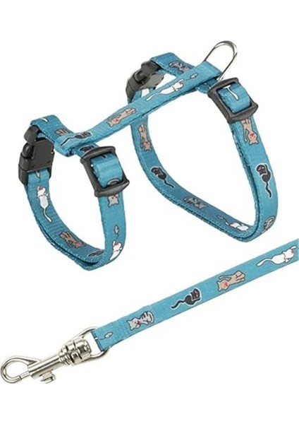 Yavru Kedi Göğüs Tasması Seti, 21-34CM/8MM, Asorti