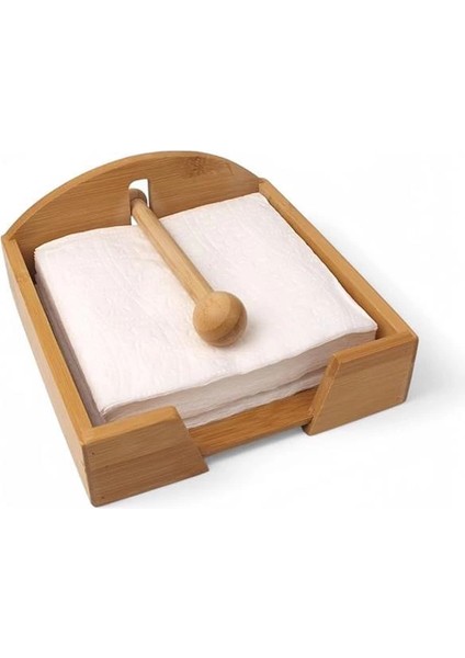 Bambu Lüks Peçetelik Kare, Rüzgar Koruma Aparatlı Doğal Bambu Peçetelik – Şık ve Dayanıklı indirimleri