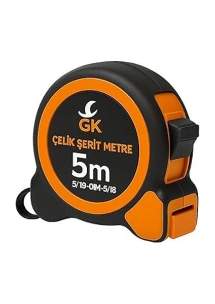 5m Otomatik Frenli Şerit Metre – 25MM Genişlik, Manyetik Uç, Dayanıklı Gövde