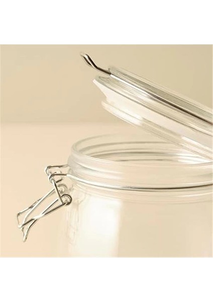 Elsa Tel Kelepçeli Cam Kavanoz, Naturel, 1500CC