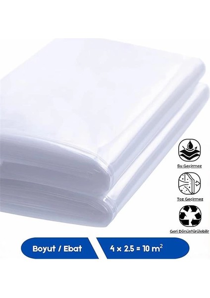 Hışır Örtü, Badana ve Boya Için Koruyucu Örtü, Naylon Branda (Ince, 4 x 2.5 = 10M²) fiyatları