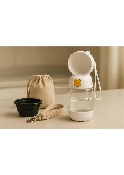 Ikili Katlanabilir Evcil Hayvan Mama Kabı ve Standı Taşınabilir Silikon Mama ve Su Kabı