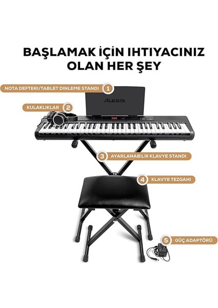Melody 61 Başlangıç Seviyesi Piyano Elektronik Org Klavye, 61 Tuş, Hoparlör, Stand, Bank modelleri