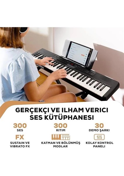 Melody 61 Başlangıç Seviyesi Piyano Elektronik Org Klavye, 61 Tuş, Hoparlör, Stand, Bank indirimleri