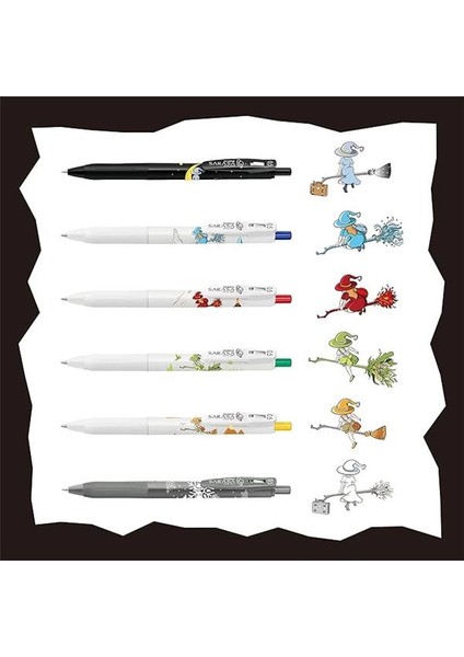 Sarasa Clıp 0.5mm Jel Kalem Wıtch Serısı 5lı Set modelleri