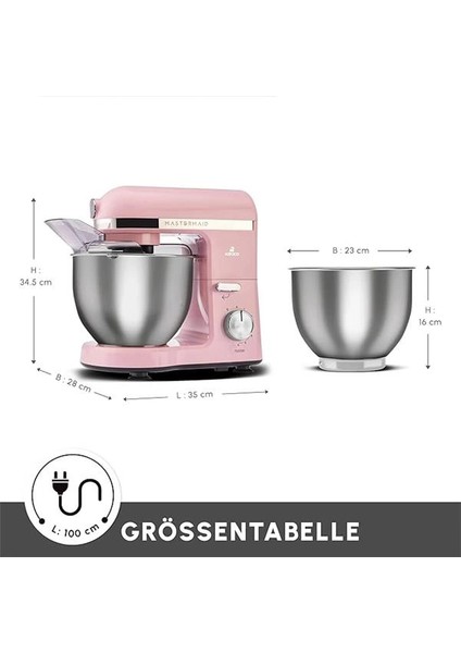 Mastermaid Chef Pro Çift Kollu Mutfak Şefi 1500 W Pink fiyatları