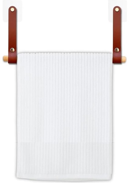 Yapışkanlı Ahşap & Deri Tuvalet Kağıtlığı | Banyo Kağıt Havluluk, Havlu Peçetelik | Wc fırsatları