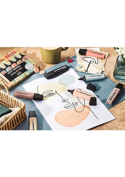 Boss Orıgınal Naturecolors - Fosforlu Kalem - 4'lü Paket - Çeşitli Renkler