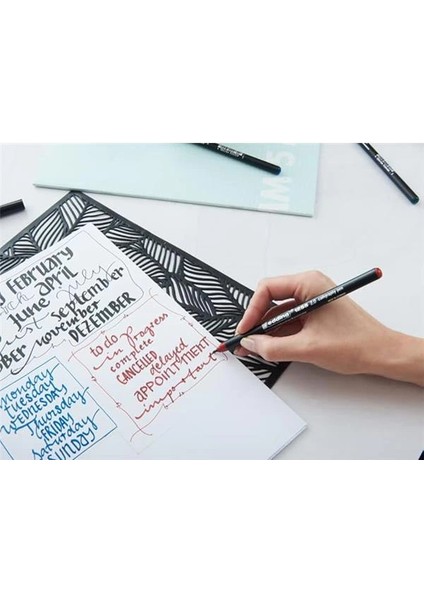 1255 Kaligrafi Kalemi - Siyah - 3 Kalem - Kaligrafi Ucu 2 - 5 mm modelleri