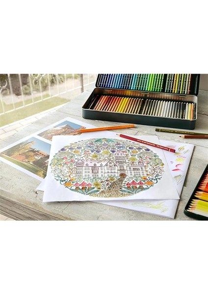 Faber-Castell Polychromos Boya Kalemi 120’LI, Yüksek Pigmentli, Kalıcı ve Canlı Renkler, Suya