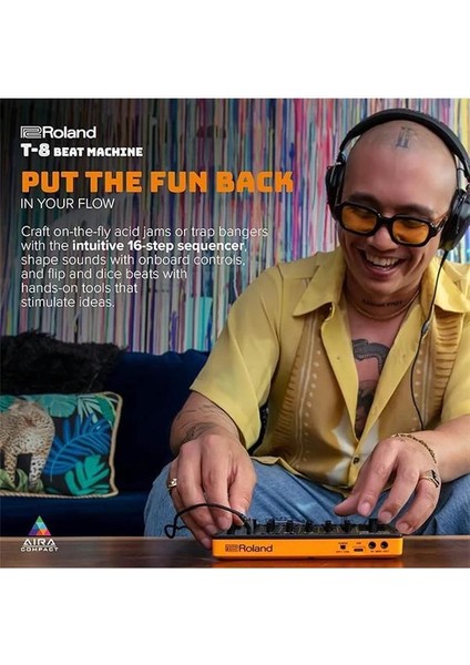 Aıra Compact T-8 Beat Machine | Ultra Mobil Bas Makinesi Sesleri | Tr-Rec Davul Sıralayıcı | fırsatları
