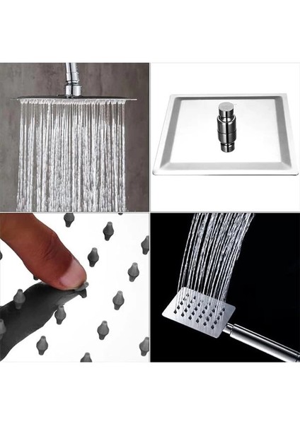 Kolonlu Tepe Duş Seti Robot Duş Yağmurlama Slim Çelik Başlıklar KDS101 fırsatları