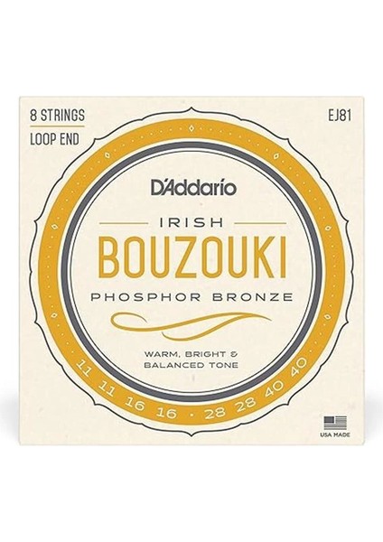 D'addario D EJ81 Irlanda Bouzouki Teller
