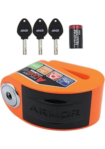 6mm Turuncu Renkli Alarmlı Disk Kilidi fiyatları