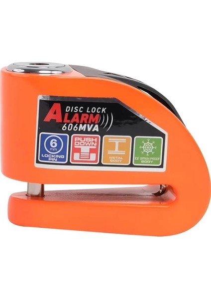 6mm Turuncu Renkli Alarmlı Disk Kilidi fırsatları