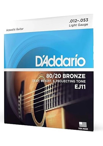 D'addario EJ11 80/20 Bronze Akustik Gitar Teli (12-53)