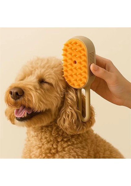 Buharlı Kedi Fırçası – 3'ü 1 Arada Tüy Temizleyici, Masaj ve Tırmık – USB Şarjlı, Su modelleri