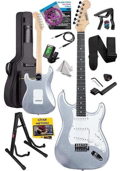 RPH-30SL-ST Gül Klavye Silver Strat Kasa Sss Elektro Gitar Seti fiyatları