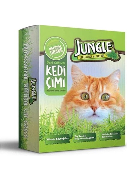 Özel Gübreli Kedi Çimi Fileli, 14X14 cm