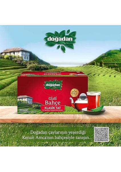 Doğadan Gizli Bahçe Demlik Poşet Siyah Çay (Klasik, 100 Adet) modelleri