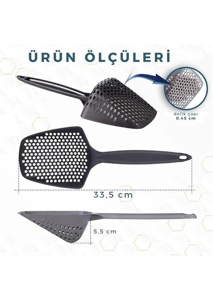 Küçük Delikli Kedi Kumu Eleme Küreği, Ince Taneli Dar Aralıklı Pet Tuvalet Temizleme Eleği indirimleri