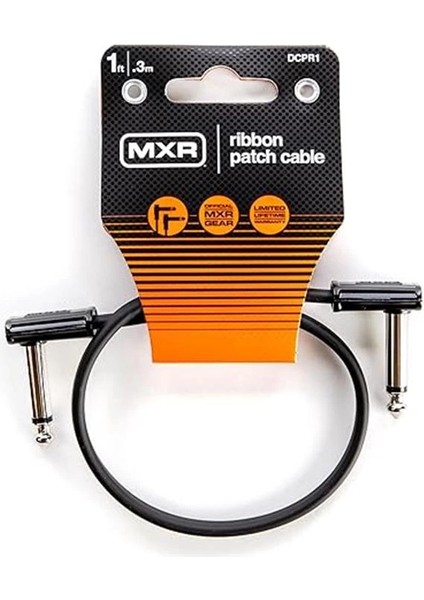 Jım Dunlop, 1/4-Inç Dik Açı Mxr Şerit Yama Kablosu 1ft | 1ft (Dcpr1)