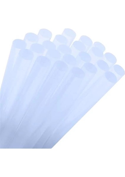 Sıcak Silikon Çubuğu 1 kg 11MM-30CM Mum Silikon Kalın Uç Şeffaf