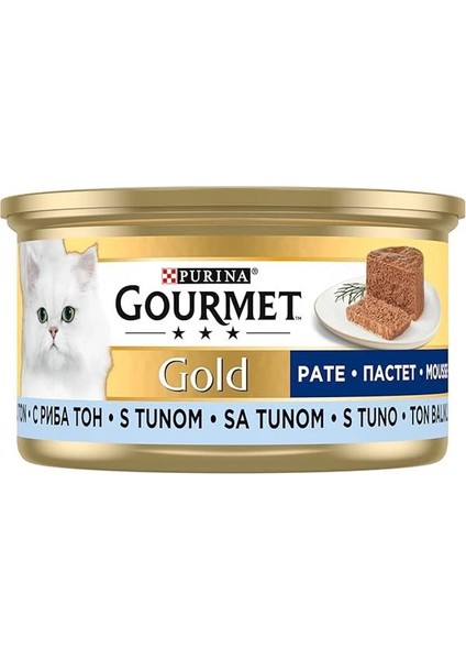 Gold Kıyılmış Ton Balıklı Yaş Kedi Maması, Yetişkin, 85 G