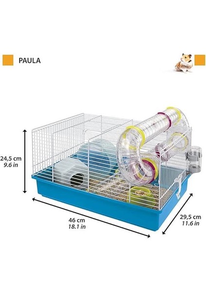 Hamster Kafesi, Paula Kemirgen Kafesi, Küçük Hayvan Kafesi, Hamster Aksesuarı Dahil, 46 x fiyatları