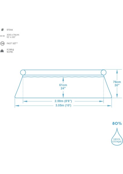 Splash And Play Top Bilardo, Φ36 x H8 Inç Veya Φ91 x H20 cm fırsatları