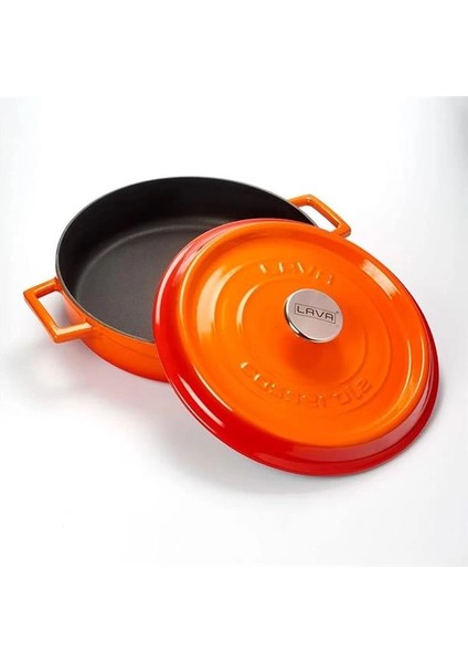Döküm Çok Amaçlı Yayvan Tencere 28 cm Turuncu - Lv Y St 28 K2 modelleri