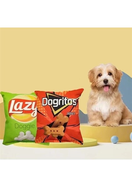 Cips Dayanıklı Sesli Köpek Oyuncağı 1 Adet (Lazy)