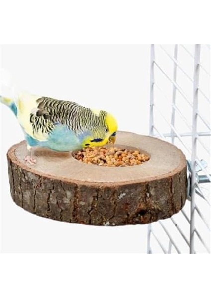 X-Perk Doğal Ağaç Kuş Tüneği ve Yemlik Kuş Tünek Kütük Tünek