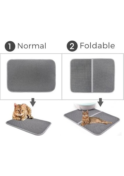 Büyük Boy Katlanabilir Elekli Kedi Kumu Paspası Kedi Köpek Tuvalet Önü Paspas Kedi Köpek
