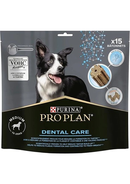 Medium Breed Dental Care Orta ve Büyük Irk Köpekler Için Diş Sağlığı Ödülü 15 Parça 345GR