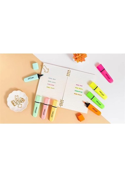 Marking Flat Higlighter Fosforlu Kalem 12'li Kutu, Sarı Fosforlu Kalem, Su Bazlı, Hızlı Kuruyan indirimleri