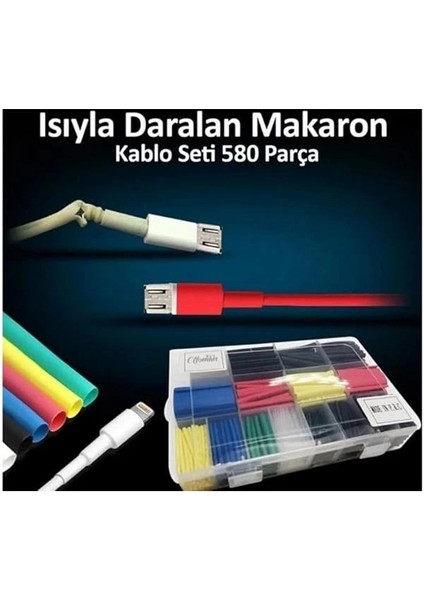 Isıyla Daralan Makaron Kablo Seti 580 Parça Kablo Tamir Kiti fiyatları