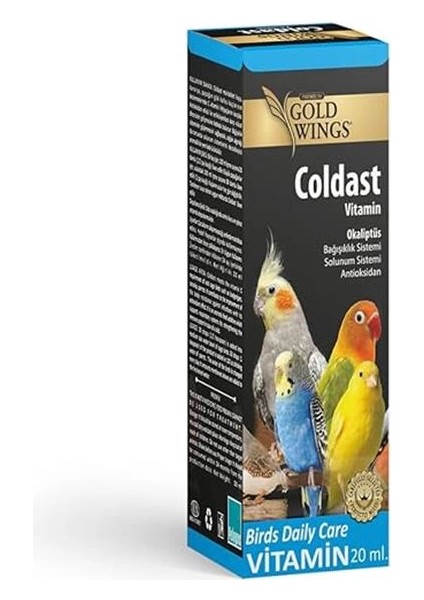 Gold Wings Coldast 20 cc Kuşlar İçin Solunum Sistemi Destekleyici Antioksidan Ürün