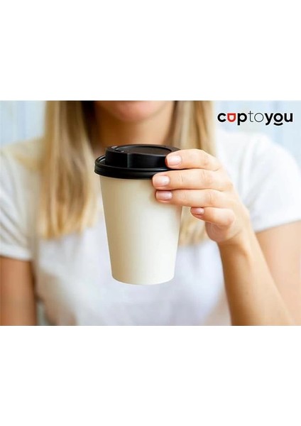 12 Oz Beyaz Tek Kullanımlık Karton Bardak 300 Ml, Kahve, Çay, Ofis, Ev ve Parti Kullanımı