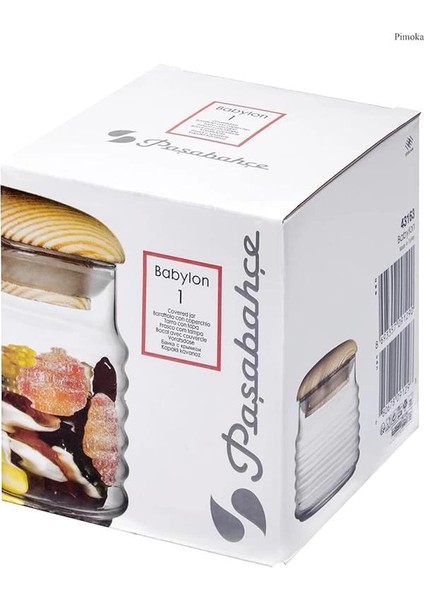 Pasabahce Babylon Ahşap Kapaklı Kavanoz 665 cc fiyatları