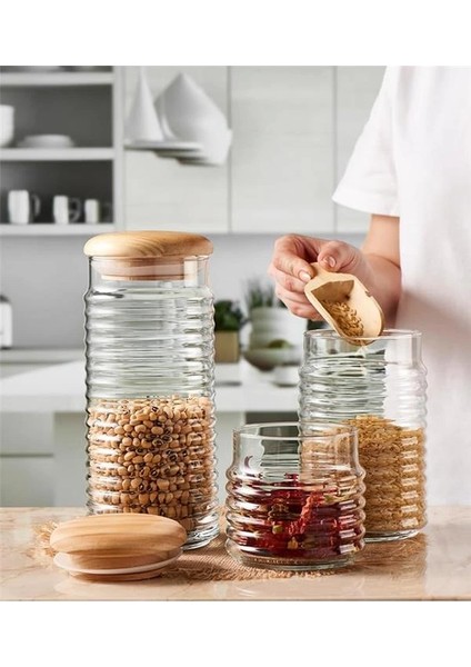 Pasabahce Babylon Ahşap Kapaklı Kavanoz 665 cc modelleri