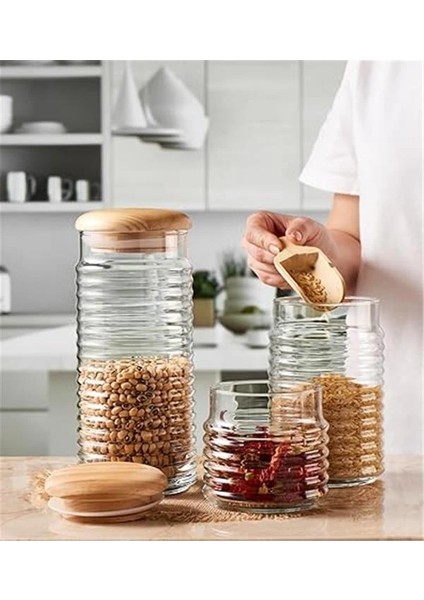 Pasabahce Babylon Ahşap Kapaklı Kavanoz 665 cc