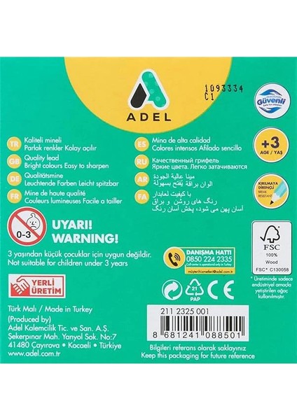 Boya Kalemi, Yarım Boy, 12 R. (Fsc) fiyatları