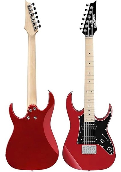 DE-150RD-35AMP Maple Klavye Hh Yüksek Kaliteli 35W Amfili Elektro Gitar Seti fırsatları