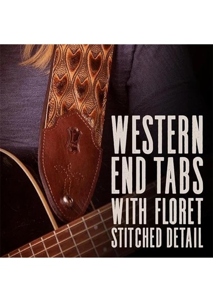 Levy's Leathers 7.62 cm Genişliğinde, Köpük Dolgulu ve Giysi Derisi Arka Yüzeyli Deri Gitar Askısı indirimleri